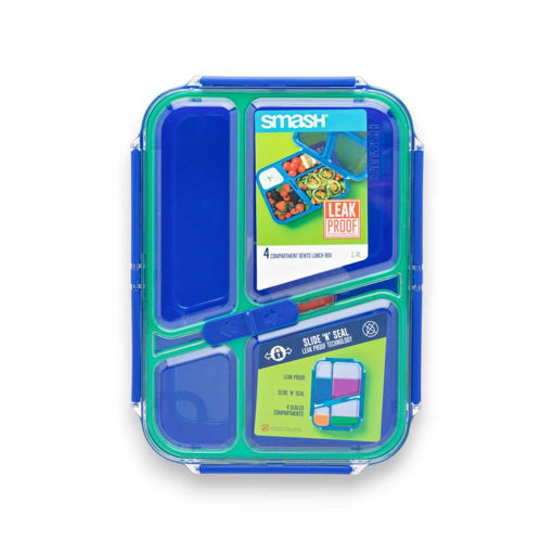 Picture of SMASH BENTO EATS 4 COMPARTMENT 1.4 LITRES - BLUE